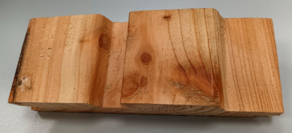 europ. Lärche, Rhombusprofil, Doppelraute mit Nut + Feder