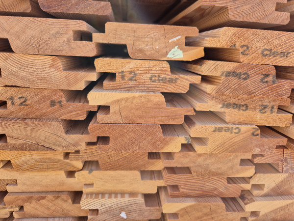 kanad. Lärche, B-Sort.,, Rhombus mit Nut & Feder